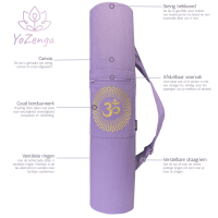 Yogatas Ohm Lovely Lilac, praktische yoga tas met trekkoord voor yogamatten